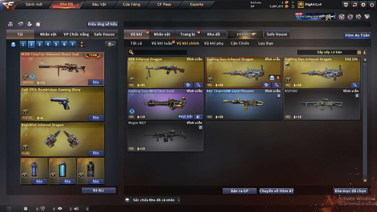 shop acc cf uy tin gia re